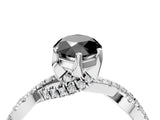 White gold Fancy Black Marquise Cut Solitaire Twist Pave Diamond Engagement Ring with Prong Setting_13