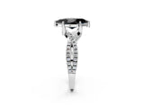 White gold Fancy Black Marquise Cut Solitaire Twist Pave Diamond Engagement Ring with Prong Setting_38
