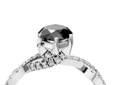 White gold Fancy Black Marquise Cut Solitaire Twist Pave Diamond Engagement Ring with Prong Setting_40