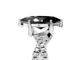 White gold Fancy Black Marquise Cut Solitaire Twist Pave Diamond Engagement Ring with Prong Setting_5