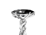 White gold Fancy Black Marquise Cut Solitaire Twisted Band with Pavé Accents and Four-Prong Setting_5