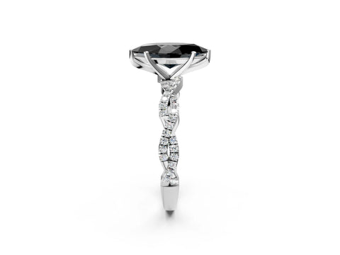 White gold Fancy Black Marquise Cut Solitaire Twisted Pave Band with Four-Prong Setting_17