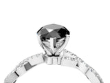 White gold Fancy Black Marquise Cut Solitaire Twisted Pave Band with Four-Prong Setting_19