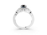 White gold Fancy Black Oval Cut Brilliant Milgrain Pave Heart Band Solitaire Ring_21