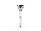 White gold Fancy Black Oval Cut Brilliant Three-Stone Diamond Ring with Pavé Band and Four-Prong Setting_17