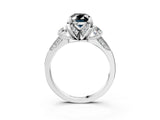 White gold Fancy Black Oval Cut Brilliant Three-Stone Diamond Ring with Pavé Band and Four-Prong Setting_18