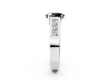 White gold Fancy Black Oval Cut Cut Channel Set Solitaire Ring with Four-Prong Setting_14