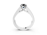 White gold Fancy Black Oval Cut Cut Channel Set Solitaire Ring with Four-Prong Setting_15