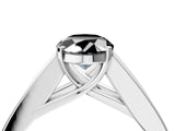 White gold Fancy Black Oval Cut Cut Channel Set Solitaire Ring with Four-Prong Setting_16