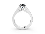 White gold Fancy Black Oval Cut Cut Channel Set Solitaire Ring with Four-Prong Setting_21