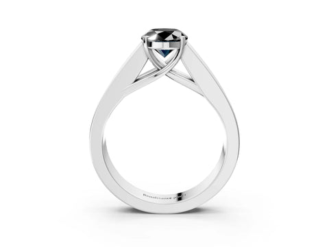 White gold Fancy Black Oval Cut Cut Channel Set Solitaire Ring with Four-Prong Setting_25