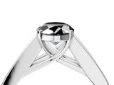 White gold Fancy Black Oval Cut Cut Channel Set Solitaire Ring with Four-Prong Setting_26
