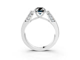 White gold Fancy Black Oval Cut Cut Diamond Channel Set Solitaire Ring with Four-Prong Setting_15