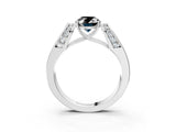 White gold Fancy Black Oval Cut Cut Diamond Channel Set Solitaire Ring with Four-Prong Setting_51