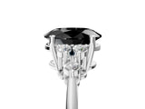 White gold Fancy Black Oval Cut Cut Diamond Cluster Ring with Solitaire Band and Four-Prong Setting_29