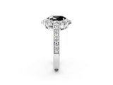 White gold Fancy Black Oval Cut Cut Halo Diamond Pavé Engagement Ring with Milgrain Detailing_14
