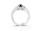 White gold Fancy Black Oval Cut Cut Halo Diamond Pavé Engagement Ring with Milgrain Detailing_15
