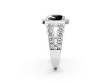 White gold Fancy Black Oval Cut Cut Halo Split Shank Prong Set Ring_2