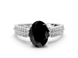 White gold Fancy Black Oval Cut Cut Pave Split Shank Engagement Ring with Four-Prong Setting_12