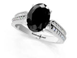 White gold Fancy Black Oval Cut Cut Pave Split Shank Engagement Ring with Four-Prong Setting_13
