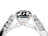 White gold Fancy Black Oval Cut Diamond Channel Set Solitaire Ring with Four-Prong Setting_17