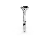 White gold Fancy Black Oval Cut Diamond Engagement Ring with Side Stone Accents and Four-Prong Setting_26