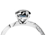 White gold Fancy Black Oval Cut Diamond Engagement Ring with Side Stone Accents and Four-Prong Setting_28