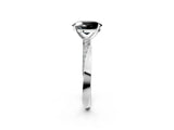 White gold Fancy Black Oval Cut Diamond Engagement Ring with Side Stone Accents and Four-Prong Setting_38