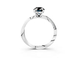 White gold Fancy Black Oval Cut Diamond Engagement Ring with Side Stone Accents and Four-Prong Setting_39