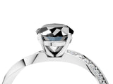 White gold Fancy Black Oval Cut Diamond Engagement Ring with Side Stone Accents and Four-Prong Setting_40
