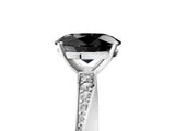 White gold Fancy Black Oval Cut Diamond Engagement Ring with Side Stone Accents and Four-Prong Setting_41