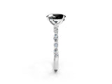 White gold Fancy Black Oval Cut Diamond Ring with Marquise and Round  Side Stones and Four-Prong Setting_50