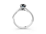 White gold Fancy Black Oval Cut Diamond Solitaire Engagement Ring with Classic Band and Four-Prong Setting_27