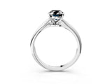 White gold Fancy Black Oval Cut Diamond Solitaire Engagement Ring with Classic Band and Four-Prong Setting_39
