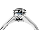 White gold Fancy Black Oval Cut Diamond Solitaire Engagement Ring with Classic Band and Four-Prong Setting_40