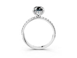 White gold Fancy Black Oval Cut Diamond Solitaire Ring with Four-Prong Setting and Pavé Band_18