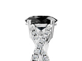 White gold Fancy Black Oval Cut Diamond Solitaire Ring with Four-Prong Setting and Twisted Pavé Band_17
