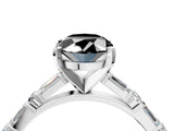 White gold Fancy Black Oval Cut Diamond Solitaire with Side Baguettes and Channel Set Band_4