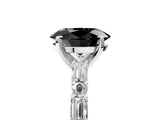 White gold Fancy Black Oval Cut Diamond Solitaire with Side Baguettes and Channel Set Band_5