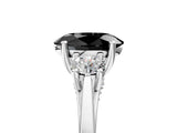 White gold Fancy Black Oval Cut Diamond Three-Stone Engagement Ring with Prong Setting and Pavé Band_5