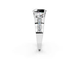 White gold Fancy Black Oval Cut Diamond Three-Stone Ring with Channel Set Band and Four-Prong Setting_26