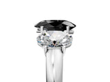 White gold Fancy Black Oval Cut Diamond Three-Stone Ring with Four-Prong Setting and Classic Band_5