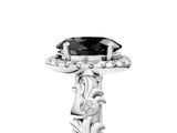 White gold Fancy Black Oval Cut Halo Diamond Solitaire with Filigree Band and Four-Prong Setting_17