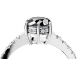 White gold Fancy Black Oval Cut Solitaire Diamond Engagement Ring with Pavé Band and Six-Prong Setting_16