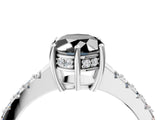 White gold Fancy Black Oval Cut Solitaire Diamond Engagement Ring with Pavé Band and Six-Prong Setting_28