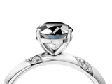 White gold Fancy Black Oval Cut Solitaire Diamond Engagement Ring with Twisted Pave Band and Four-Prong Setting_23