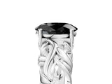 White gold Fancy Black Oval Cut Solitaire Diamond Leaf-Inspired Vine Band Ring with Prong Setting_5
