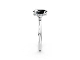 White gold Fancy Black Oval Cut Solitaire Engagement Ring with Cathedral Band and Four-Prong Setting_2
