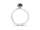 White gold Fancy Black Oval Cut Solitaire Engagement Ring with Cathedral Band and Four-Prong Setting_3