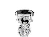 White gold Fancy Black Oval Cut Solitaire Milgrain Leaf Band with Prong Setting_17